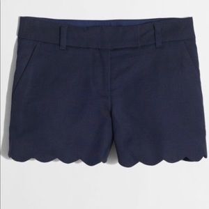 J. Crew Factory 4” scallop Navy shorts